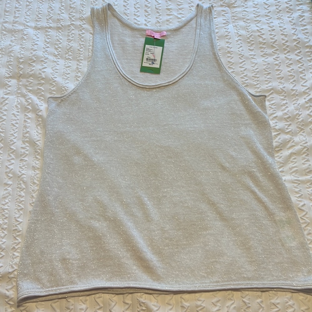 Lilly Pulitzer Silver Linen Blend Patti
Sweater Tank Top - Picture 9 of 11